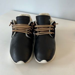 Esseutesse Black Sherpa Fringe Sneaker